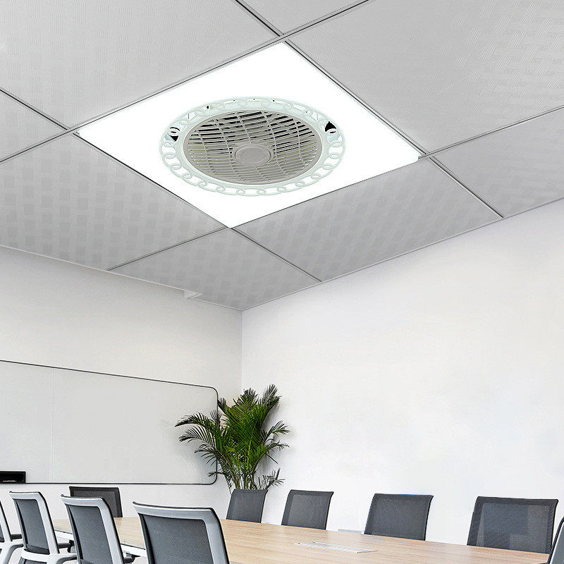 吸顶风扇灯办公室集成吊顶灯60x60LED嵌入式天花板铝扣板面板灯