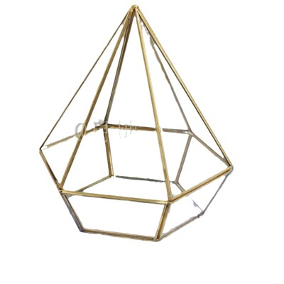 18024b包邮!微景观直销金色多肉工厂铜玻璃花房多肉玻璃花盆批发