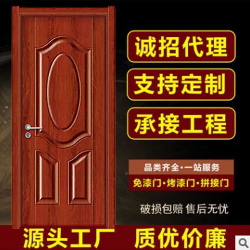 实木复合烤漆门带垭口室内门卧室门整套隔音欧式复古钢木门套装门