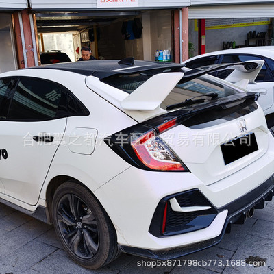 热销适用于16-21款两厢思域尾翼十代思域改装Typer定风翼思域专用
