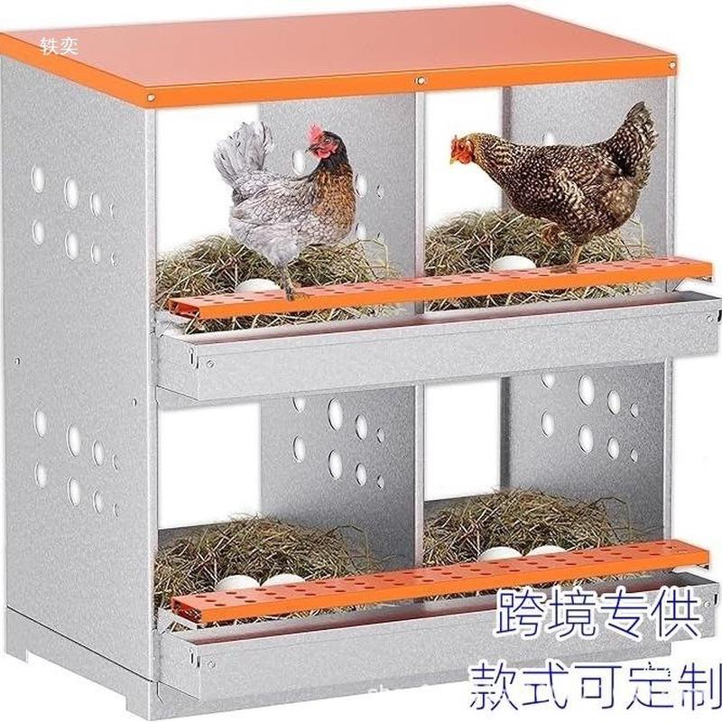 热销跨境产箱箱金属产卵蛋耐用易清洗镀锌鸡鸭鹅舍鸡巢鸡窝