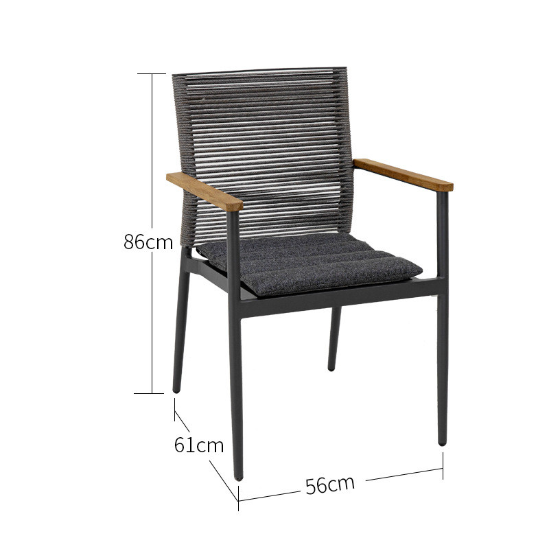 花园餐桌岩板组合露天户外庭院室外藤编桌椅休闲阳台桌椅