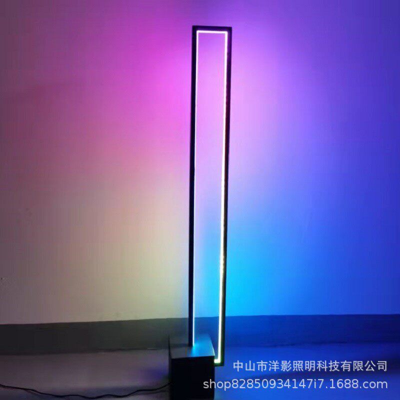 创意led立式灯方形线条灯北欧卧室现代客厅灯rgb氛围装饰灯