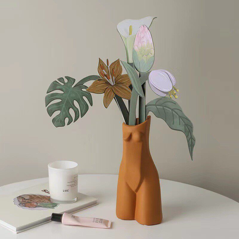 纸花花艺扩香香薰香片家居装饰品香薰花卡花瓶摆件