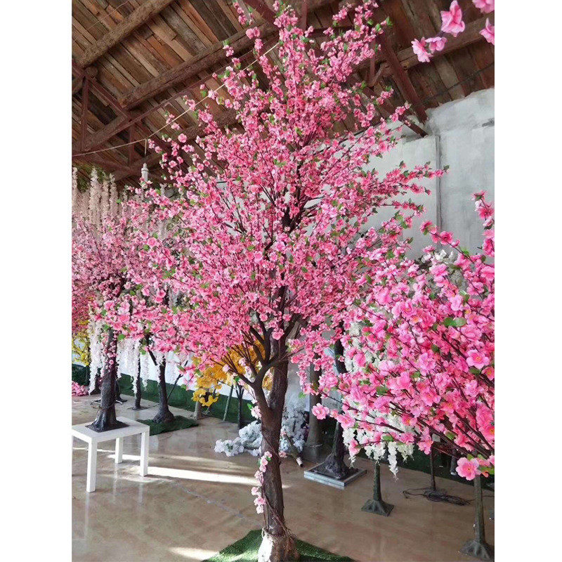 直销仿真桃花树假桃花树景点假树庭院观赏仿真假树假桃花树来图·