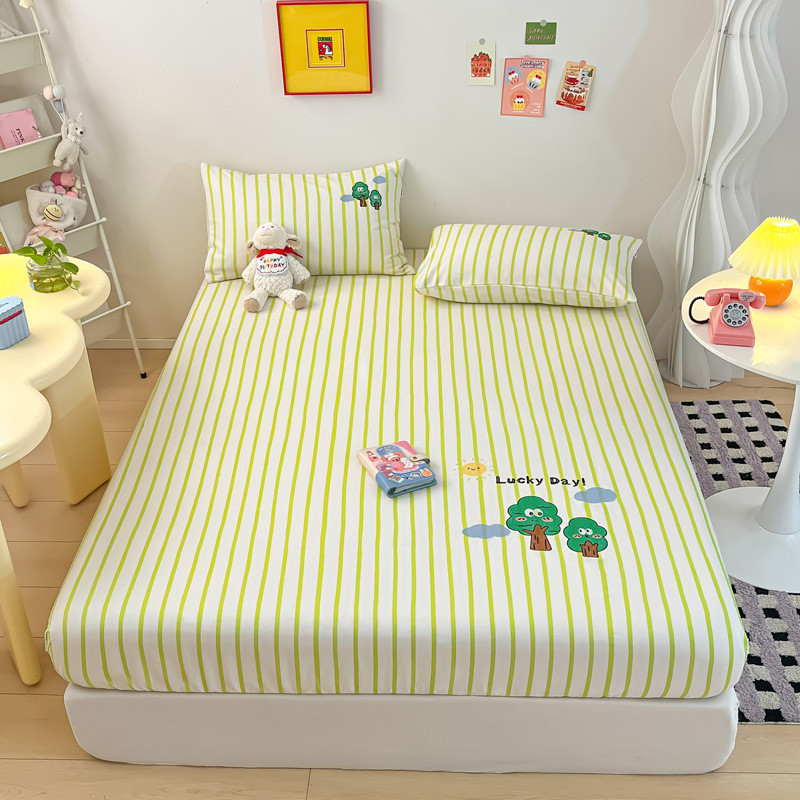 全棉绣花婴幼儿床单三件套老粗布单床单/床笠单品级床笠三件套