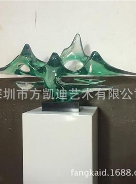 量艺术品价优抽象欧式电镀金山雕塑摆件树脂家居酒店玄关装饰大