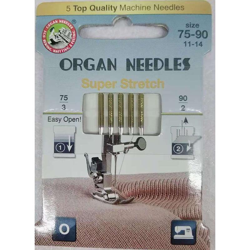 进口风琴organ家用缝纫机通用弹性 针织面料专用防跳针防跳线机针