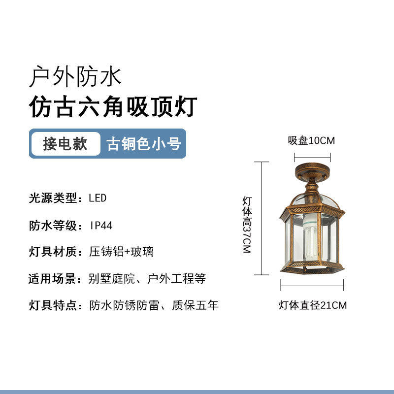 欧式防水葡萄架田园简约阳台走廊庭院复古凉亭院子室外吊灯户外灯