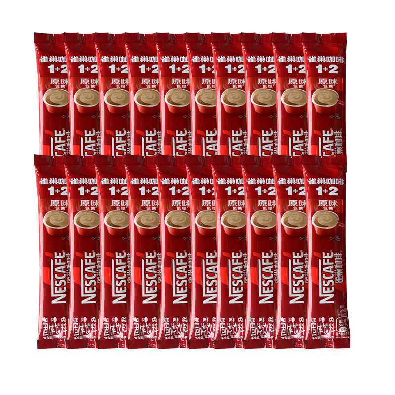 新货雀巢条装咖啡1+2三合一醇香原味低糖原味速溶咖啡粉微研磨即