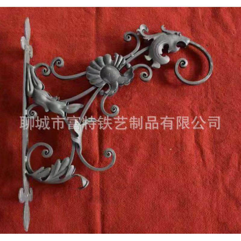 灯笼配件庭院门牌挂架广告牌铁艺架三角架铁艺弯花花盆挂架