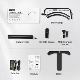 26寸m5x双灯头月亮形美容灯半月形睫毛补光灯美容落地灯美白灯