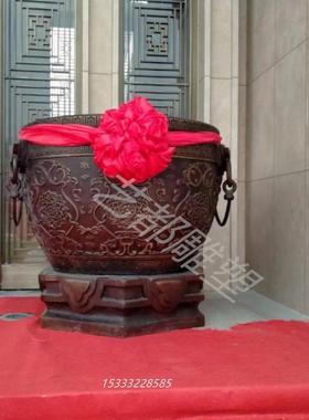 热销大型铸铜大缸故宫缸养鱼种花庭院铜缸纯铜摆件工艺制品艺都雕