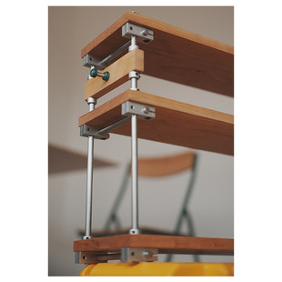 蓝伽木作光轴桌面置物架咖啡角杯收纳架木黑胡桃木茶具杯子架