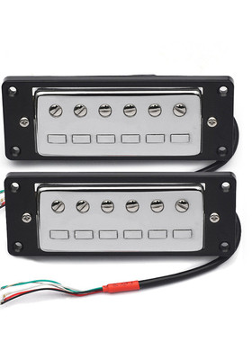 热销lp电吉他迷你拾音器圈拾音器个性化铜壳拾音器带边框68x29mm