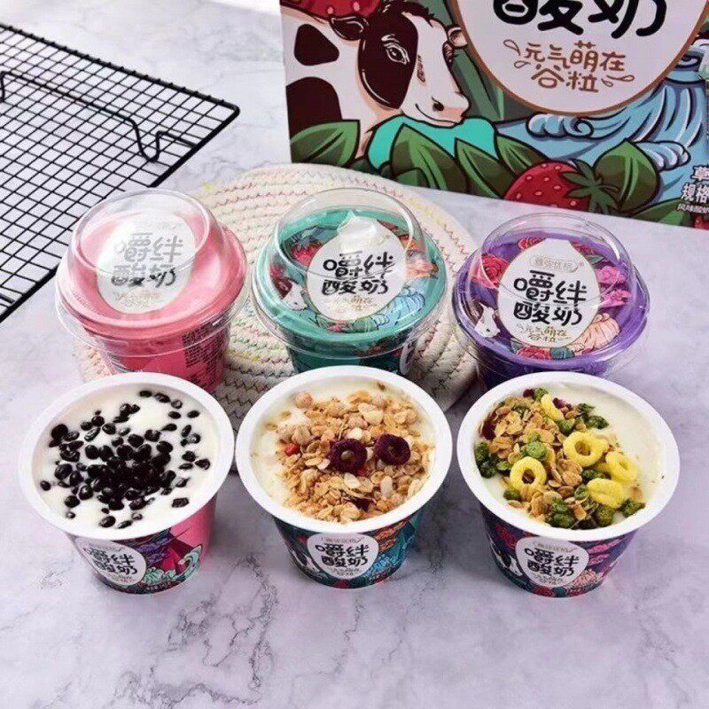 新货搅拌酸奶雅弥优格嚼拌3/12杯混装网红代餐营养老酸奶代餐零食