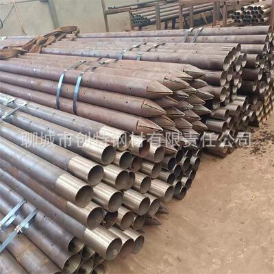 108管棚管钢花108*6管棚管108注浆管3米6米15cm尖头内外丝打孔