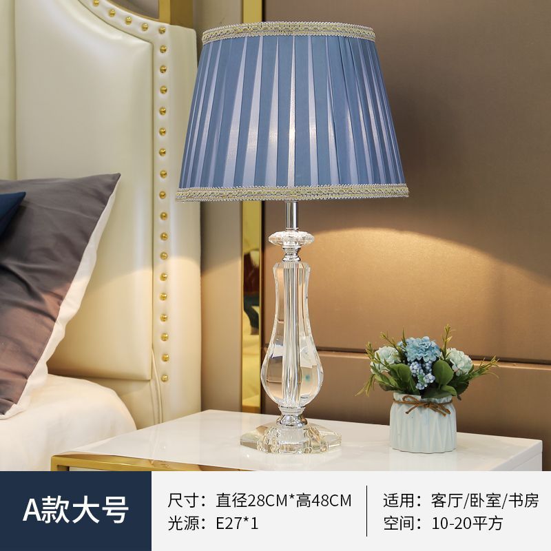 现代时尚水晶台灯卧室床头灯饰客厅轻奢美式浪漫结婚温馨调光遥控