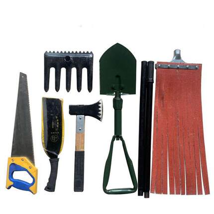 热销山林扑火清火组合工具7件套森林灭火组合工具套