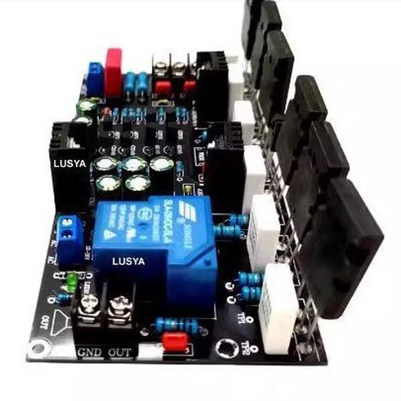 热销单声道300w功放板1943+5200保护板带喇叭后级功放