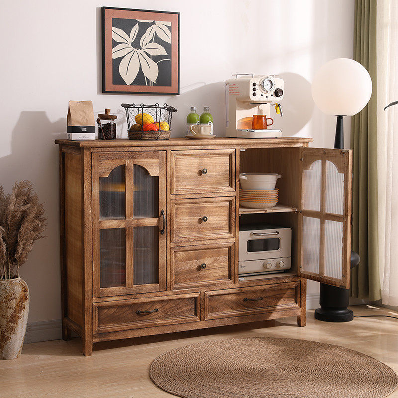 实木餐边柜整体靠墙储物柜酒柜客厅置物柜边柜厨房收纳橱柜茶水柜,住宅家具,餐边柜,淘宝优惠券,粉丝福利购,淘宝优惠卷