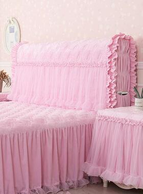 sw1c批发床头套罩绒白色公主风2022蕾丝床头罩靠背保护套盖布新款