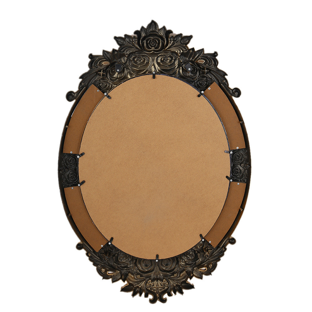 新款艺术创意装饰法式装饰雕刻花朵轻奢镜子壁挂批发