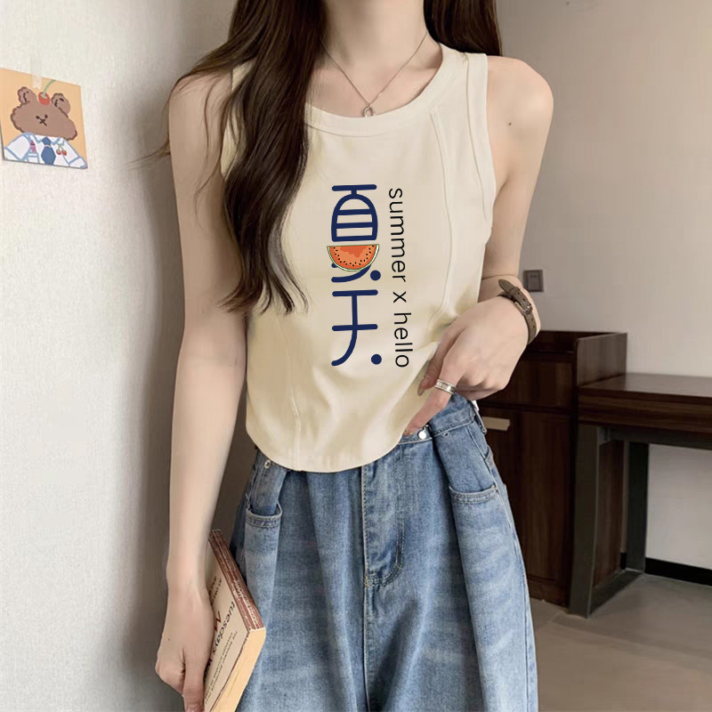 现货吊带背心女夏季2025新款百搭纯棉外穿内搭美式减龄别致小众上