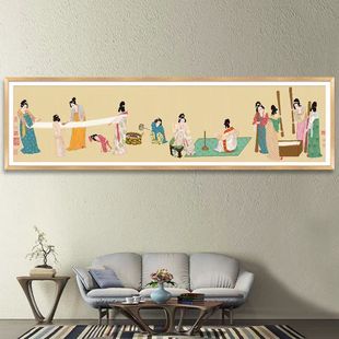 热销中国十大传世名画仕女捣新款图 练手工十字绣自己绣 客厅线绣