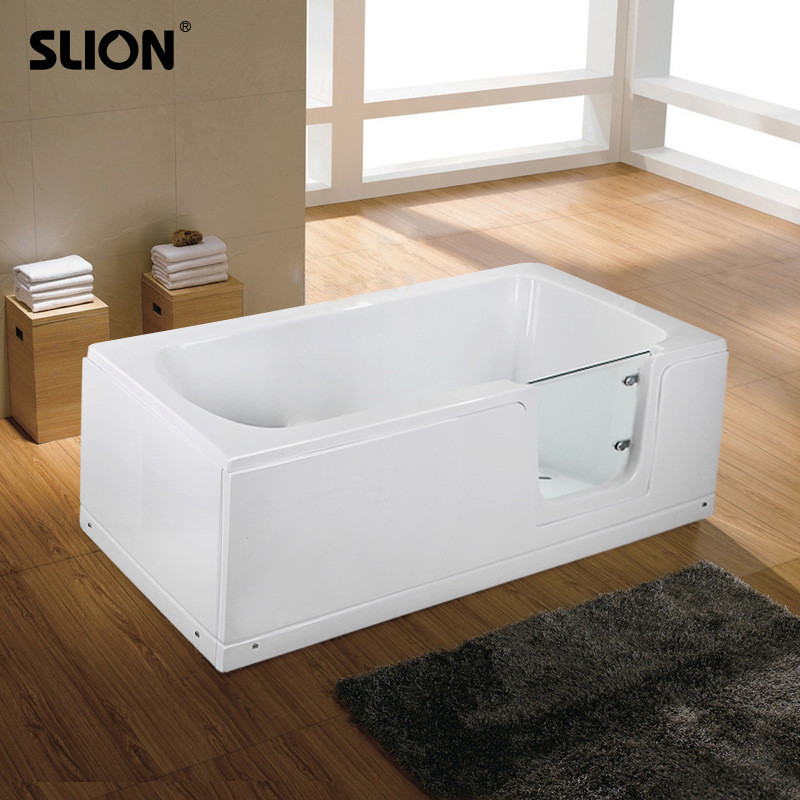 热销坐老人浴缸侧开门无障碍浴缸批发泡式老年人残疾人浴缸带门家