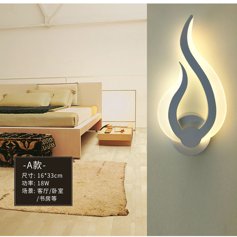 现代简约LED壁灯亚克力客厅阳台楼梯走廊过道灯具卧室床头灯饰