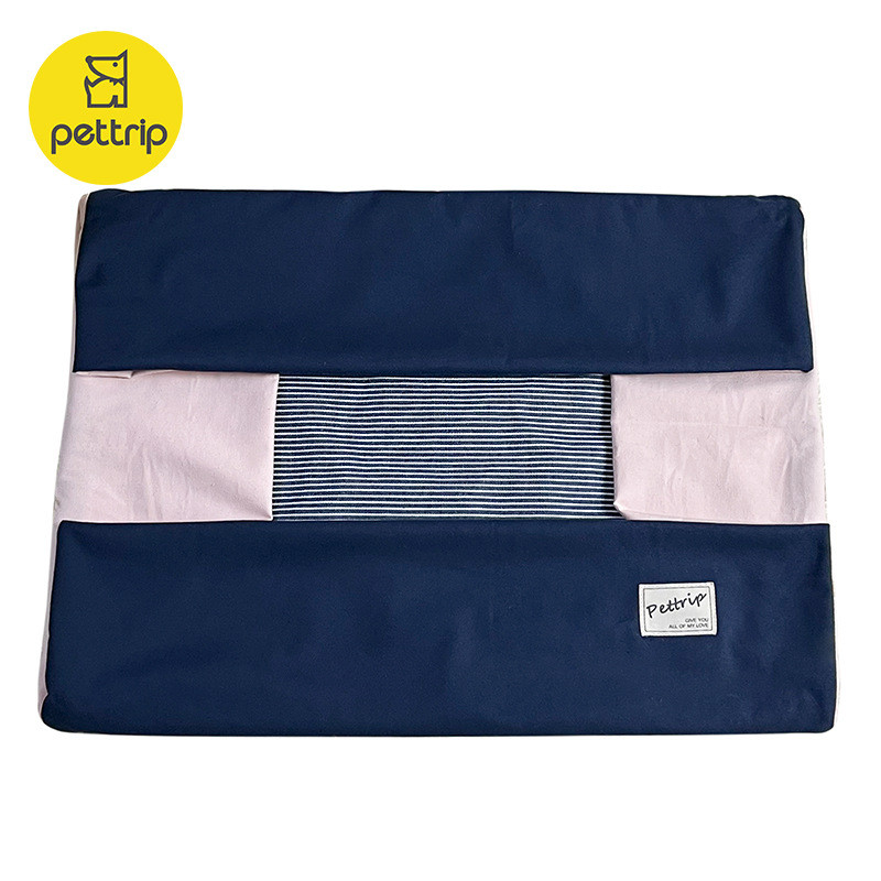 新款四季通用可拆洗宠物窝狗窝帆布面料底部一体防狗刨隐藏拉链