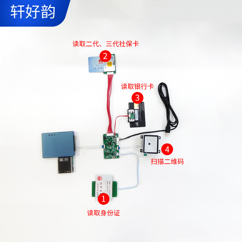 热销厂家ic卡xhy-jc100-03身份证读卡模组多合一智能卡直供读卡模