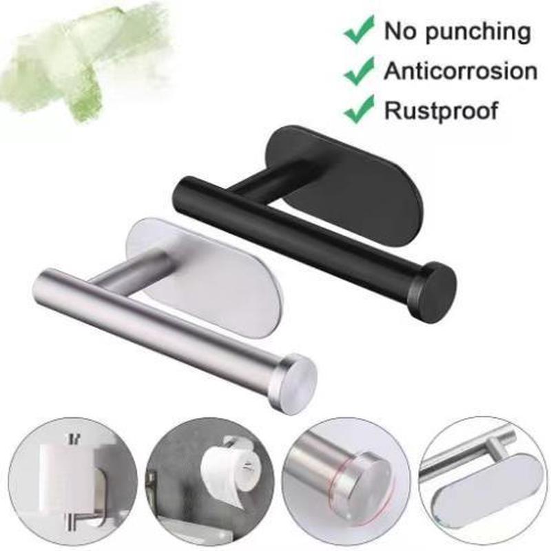 24No Punching Wall Mounted Toilet Paper Holder Rustproof Ant
