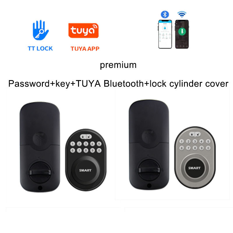 定制家用防盗智能锁密码呆锁木门免打孔无钥匙门锁指纹室内锁具