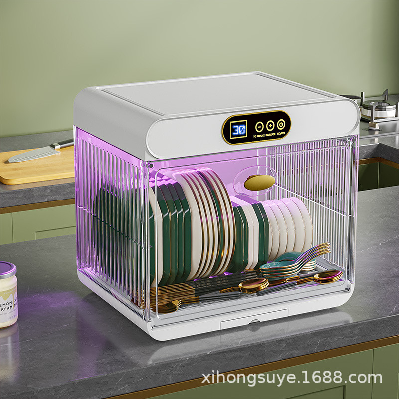 消毒杯架家用防尘杯子收纳置物架可折叠桌面茶杯架子茶具收纳箱柜