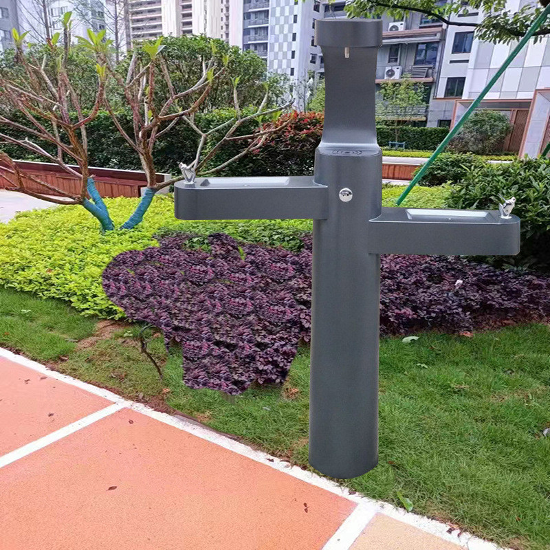 热销烤漆公共户外饮水台新款稻草人饮水台泉自达厂家不锈钢直饮水