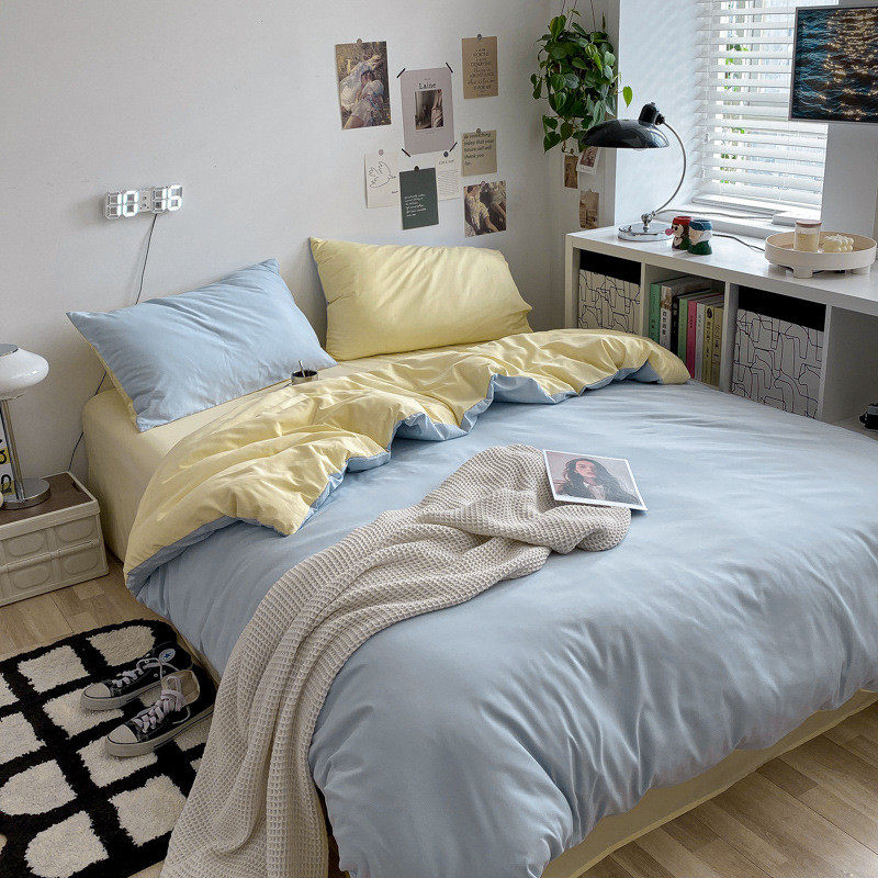 新款日系四件套学生宿舍四件套民宿床上用品酒店三件套礼品批发