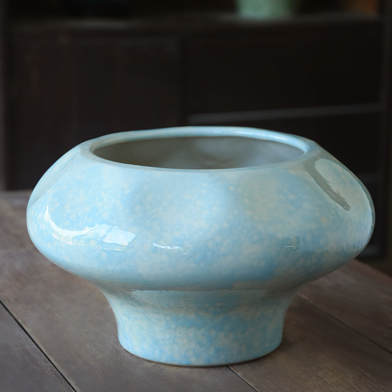 蝴蝶兰高端景德镇花盆专用陶瓷家用盆栽矮盆大口径轻奢兰花花盆