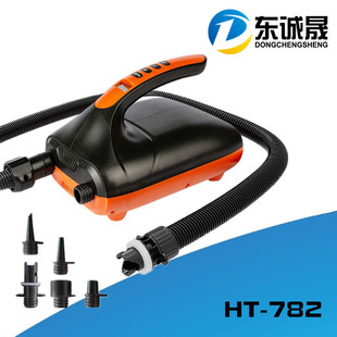 HT-782冲锋舟浆板SUP充气船橡皮艇车载高压12V车载双机电动充气泵