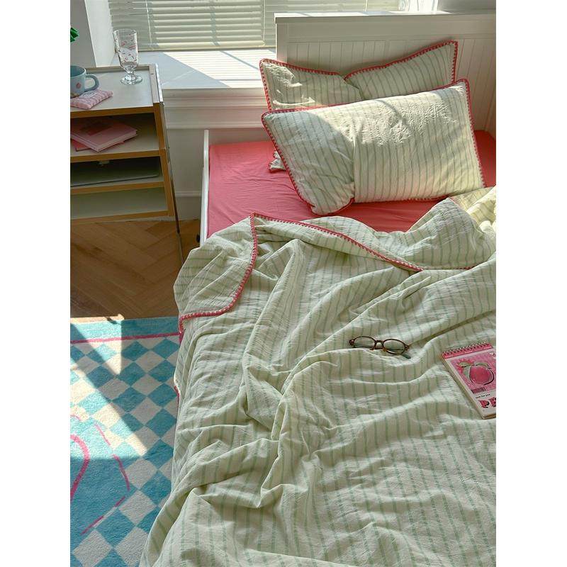 梨梦 a类条纹纯棉水洗棉夏凉被四件套大豆纤维全棉空调被芯可机洗,床上用品,化纤被,淘宝优惠券,粉丝福利购,淘宝优惠卷