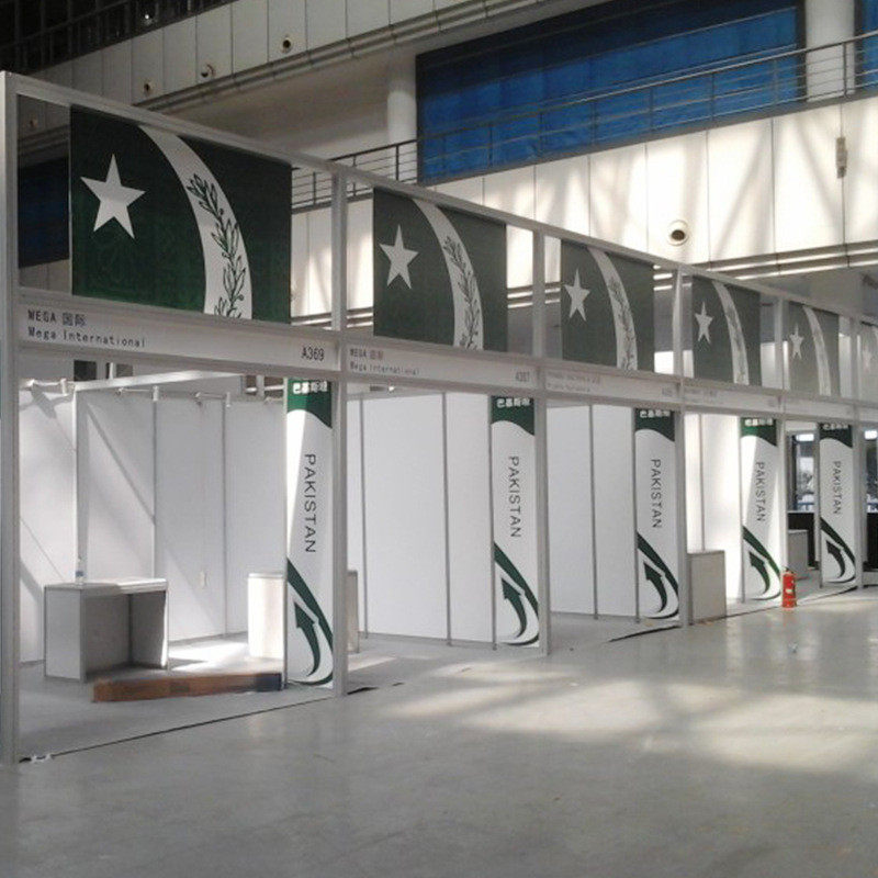 热销铝合金展会标摊展销会招聘会校园活动宣传八展位标准棱柱展板