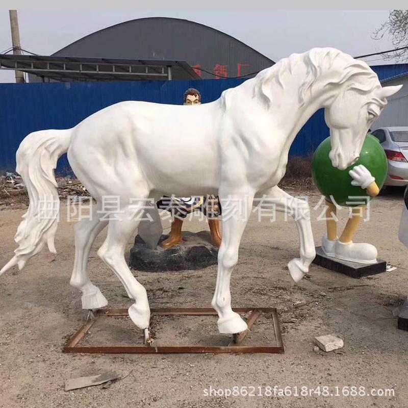 供应玻璃钢飞马雕塑城市标志性建筑园林景观摆件仿真动物