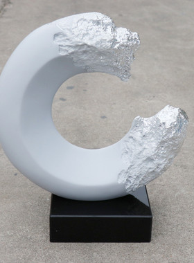 现代简约电镀树脂工艺品摆件酒店前台客厅办公室家居玄关装饰厂家