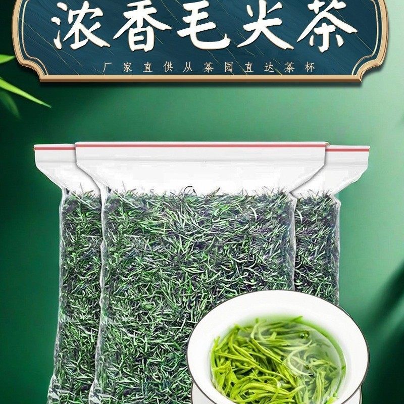 新货【一斤500g】2024新茶毛尖绿茶浓香型茶叶散装高山茶袋装炒青