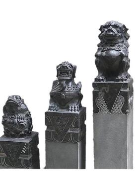 仿古拴马桩马桩石柱子石雕貔貅狮子麒麟青石做旧四神兽十二生肖栓