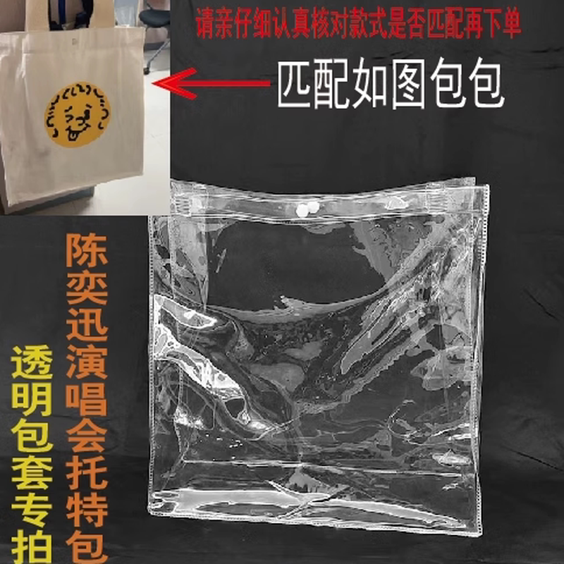 Eason陈奕迅FnDs演唱会周边托特包帆布包保护套PVC透明包套防尘罩