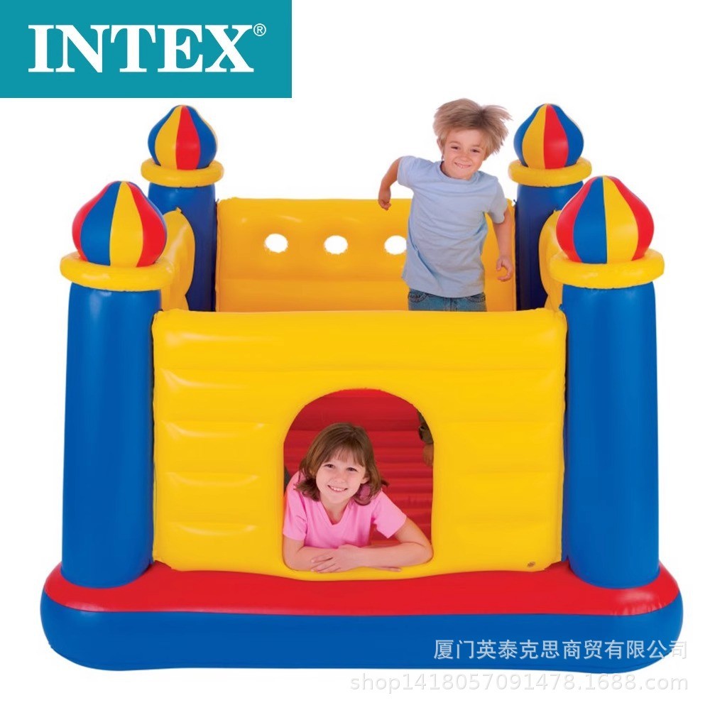 热销intex48259城堡跳跳乐儿童充气现货弹跳淘气堡pvc蹦蹦床批发