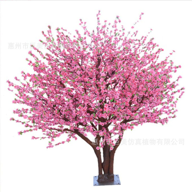 直销仿真桃花树假桃花树景点假树观赏庭院仿真假树假花树桃来图·