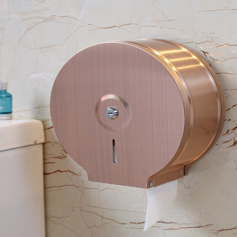 不锈钢大卷纸盒酒店卫生间纸巾架免打孔防水大盘纸盒壁挂厕纸架,收纳整理,纸巾盒,淘宝优惠券,粉丝福利购,淘宝优惠卷